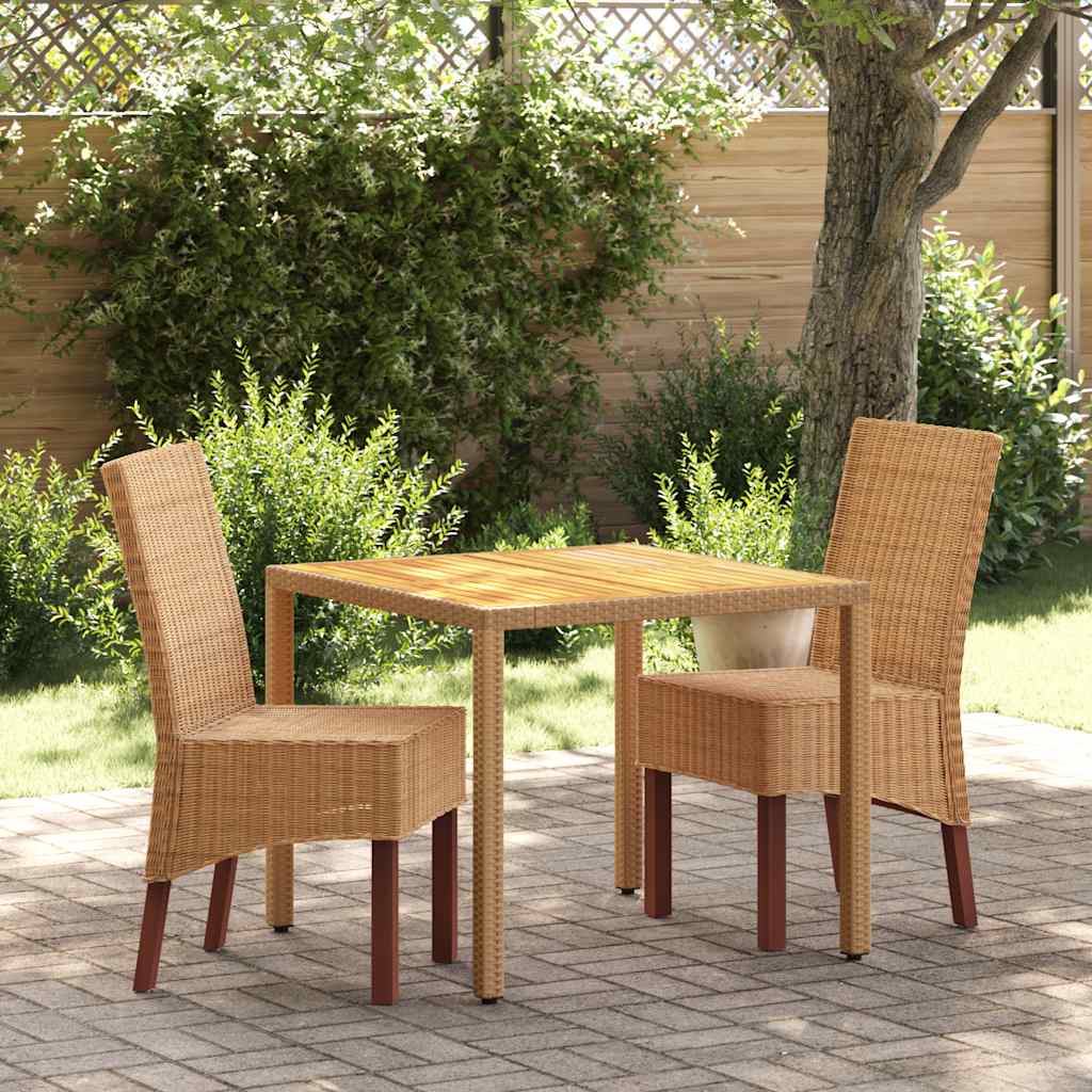 Eetkamerstoelen 2 st natuurlijk rattan bruin