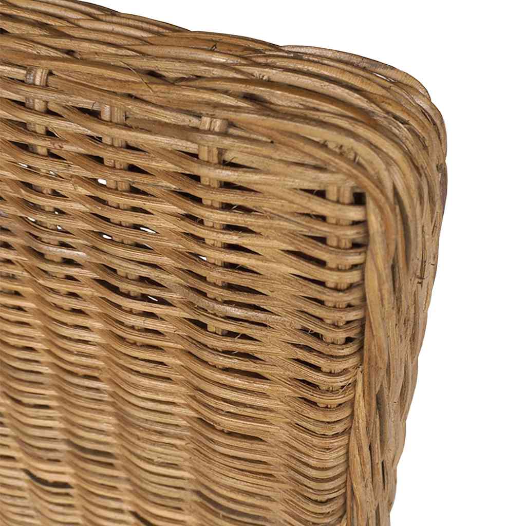 Eetkamerstoelen 2 st natuurlijk rattan bruin