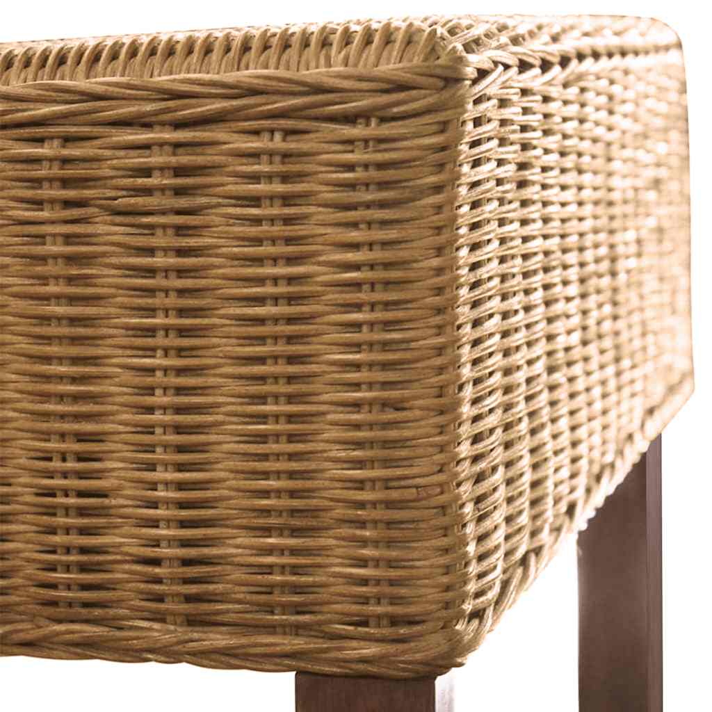 Eetkamerstoelen 2 st natuurlijk rattan bruin