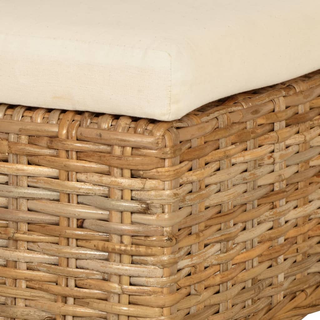 Eetkamerstoel Kubu 2 stuks rattan mangohout