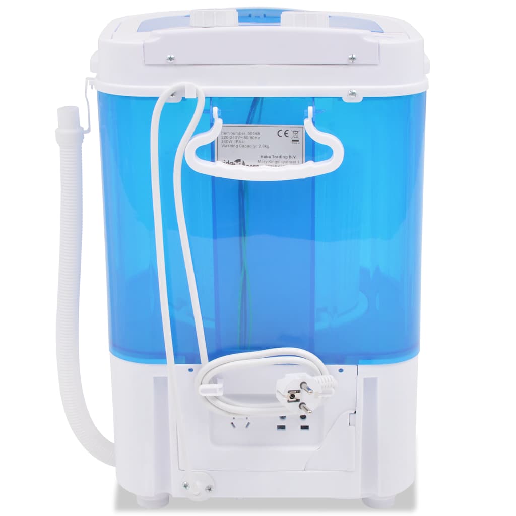 Mini wasmachine met enkele trommel 2,6 kg