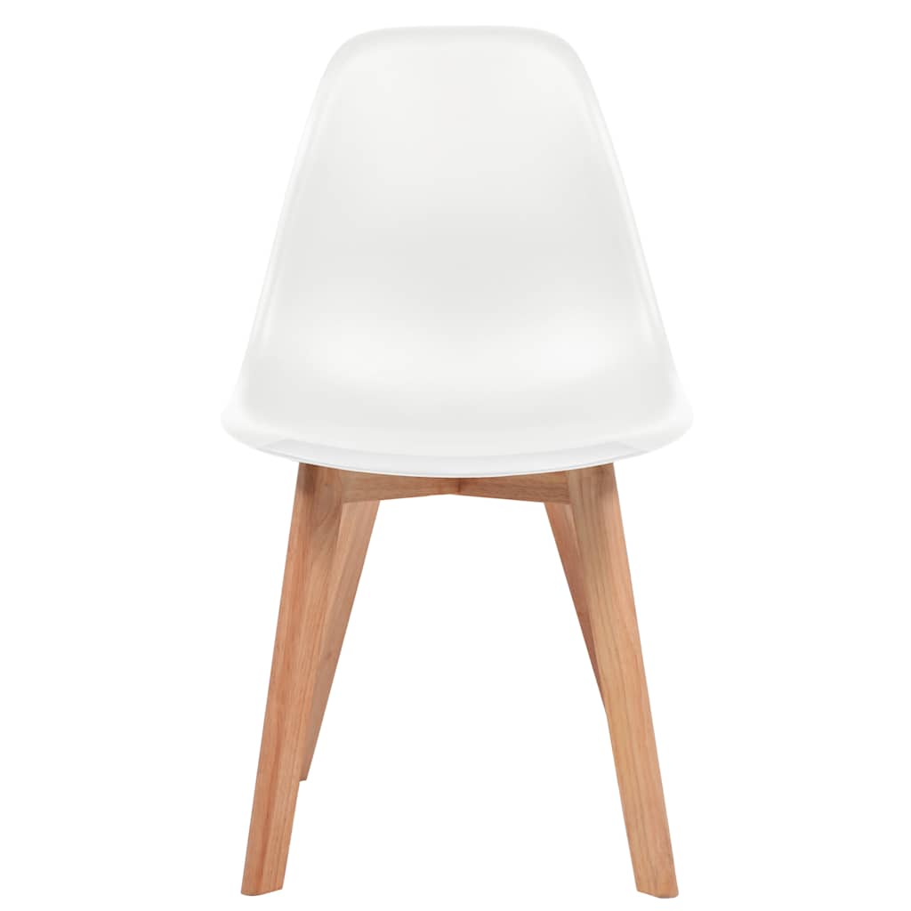 Eetkamerstoelen 4 st kunststof wit