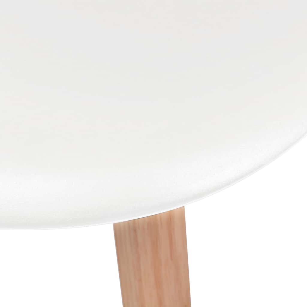 Eetkamerstoelen 4 st kunststof wit