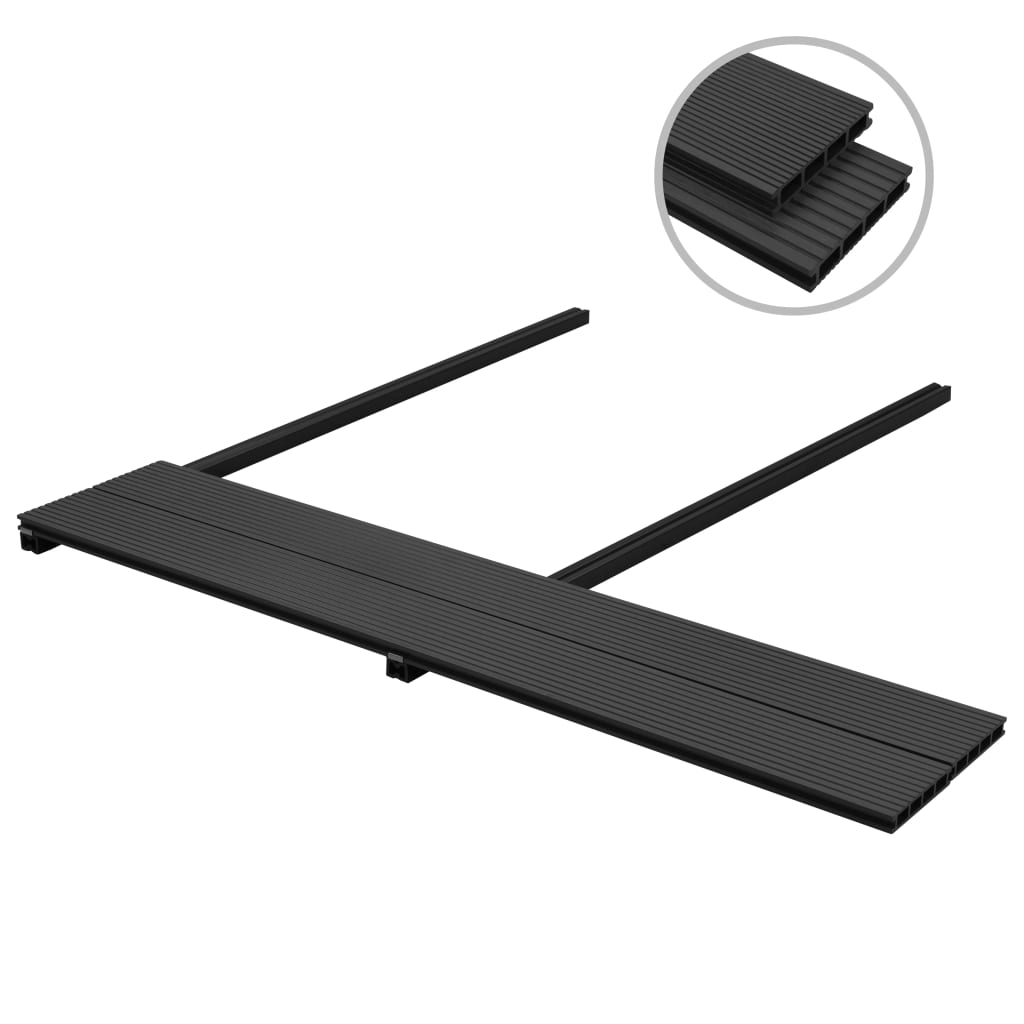 Terrasplanken HKC met accessoires 10 m² 2,2 m antraciet