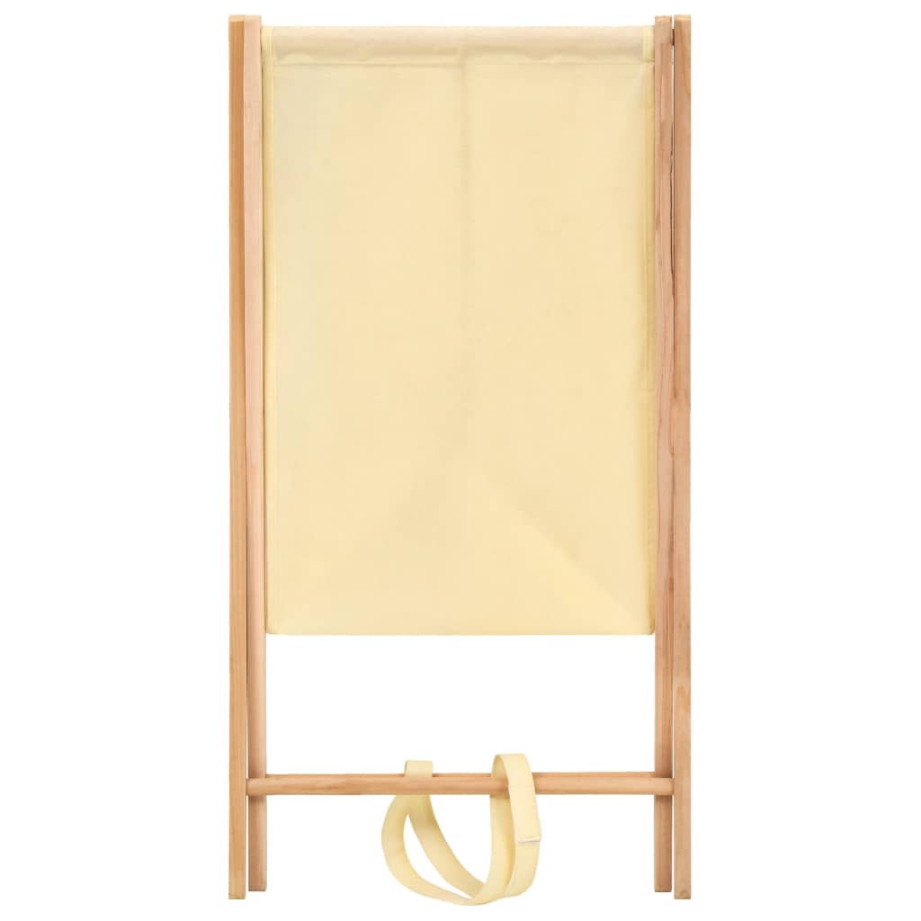 Wasmand 42x41x64 cm cederhout en stof beige
