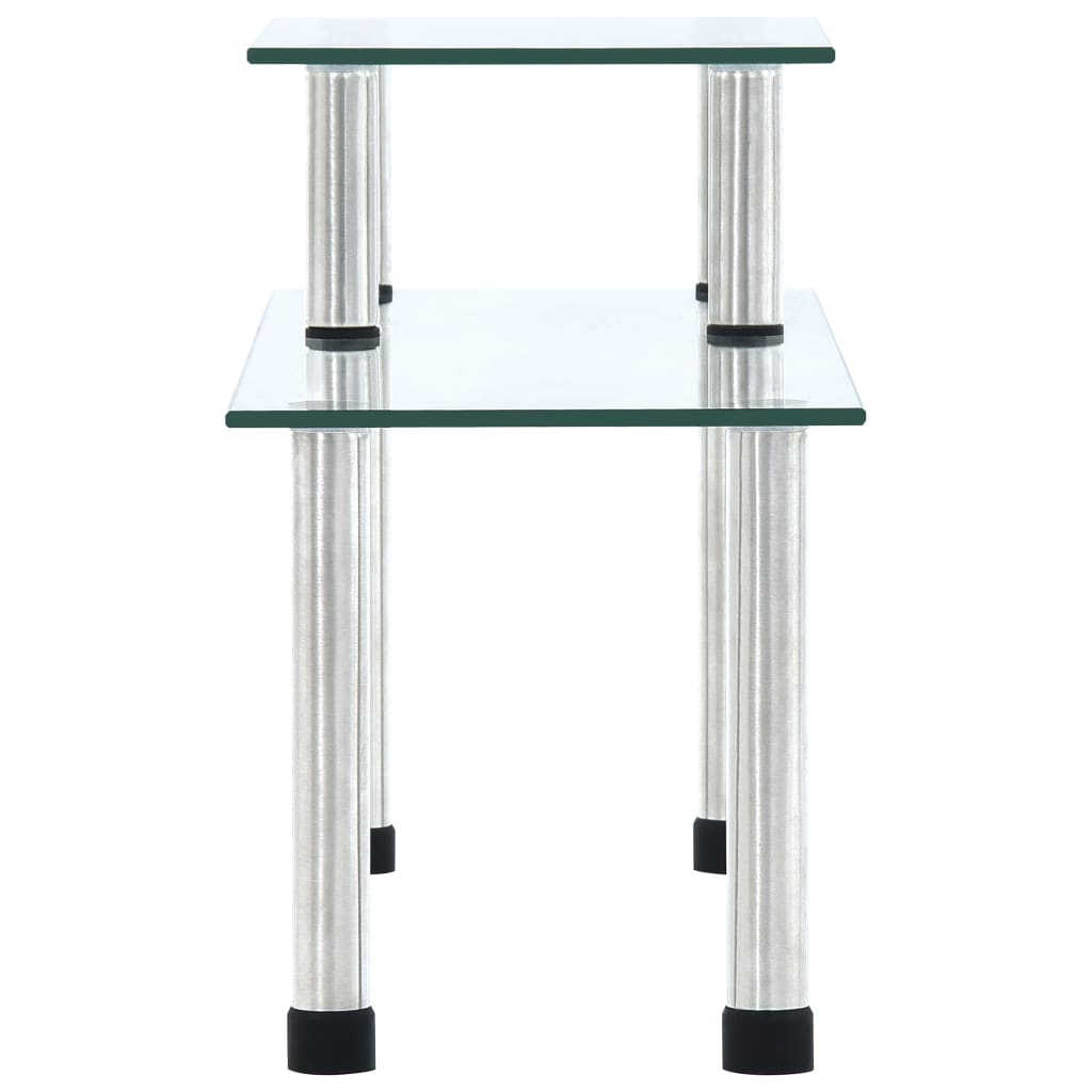 Keukenschap 45x16x26 cm gehard glas transparent