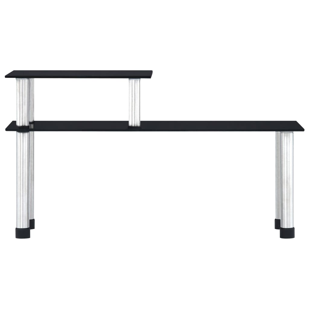 Keukenschap 45x16x26 cm gehard glas zwart