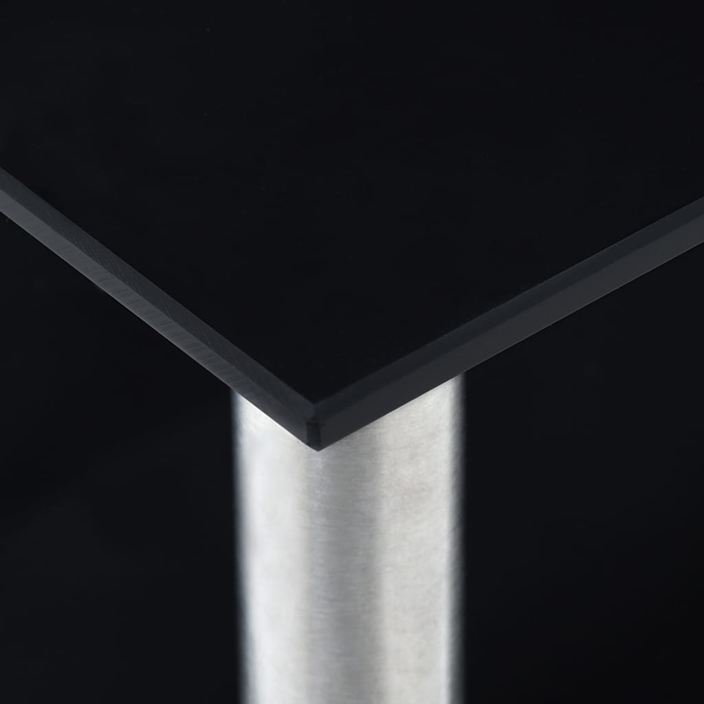 Keukenschap 45x16x26 cm gehard glas zwart