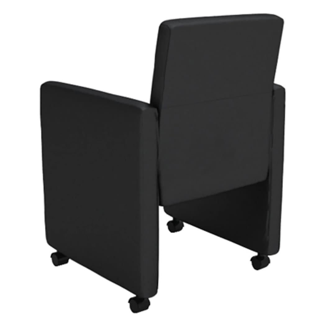 Eetkamerstoelen 4 st kunstleer zwart