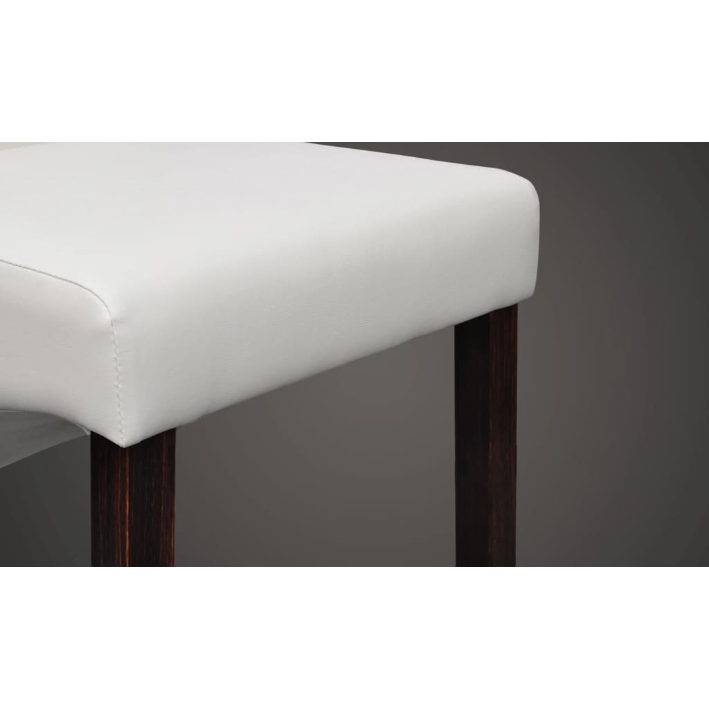 Eetkamerstoelen 4 st kunstleer wit