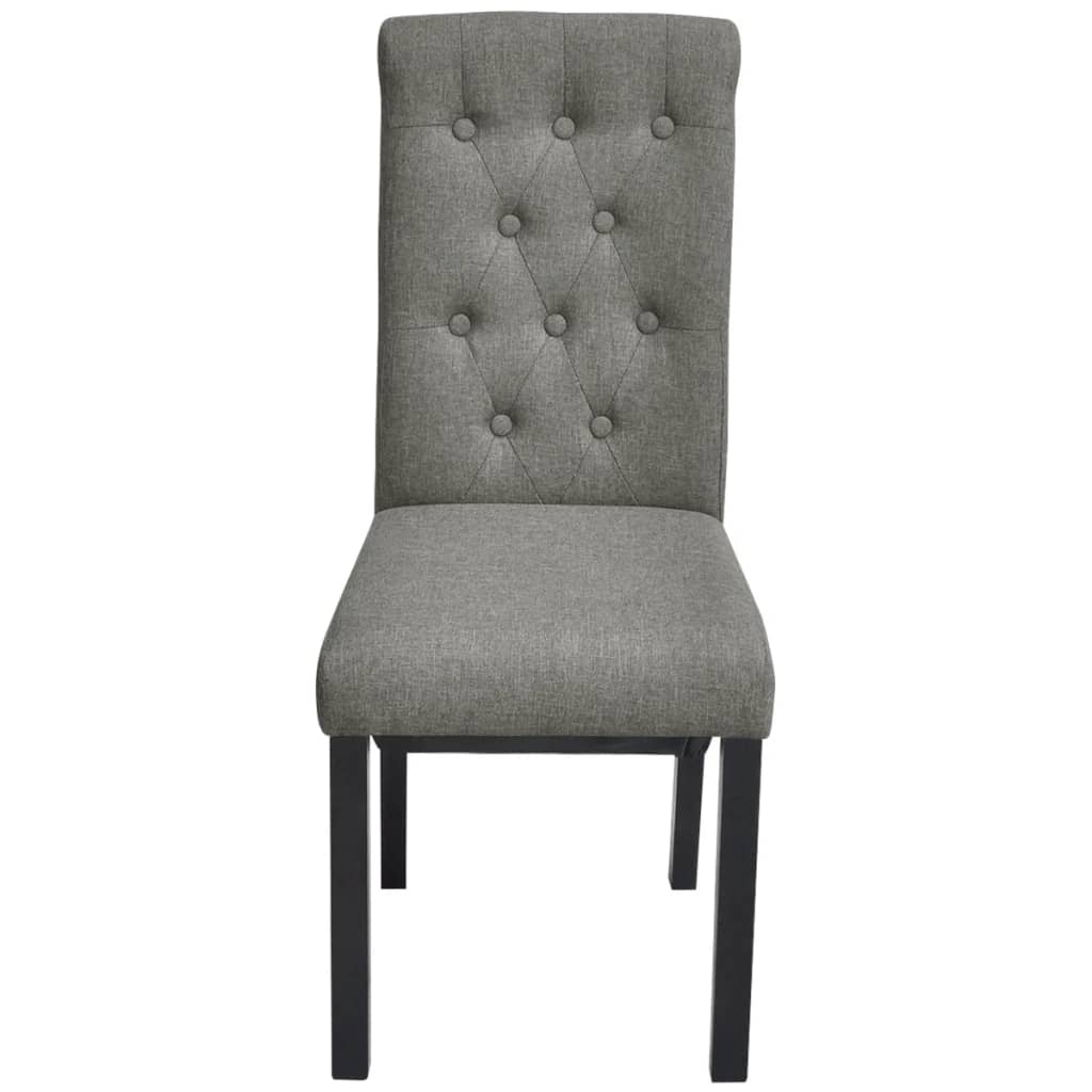 Eetkamerstoelen 2 st stof lichtgrijs