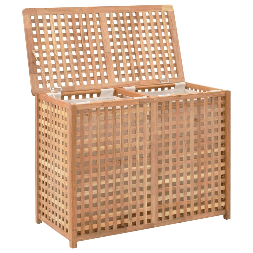 Wasmand 87,5x46x67 massief walnotenhout