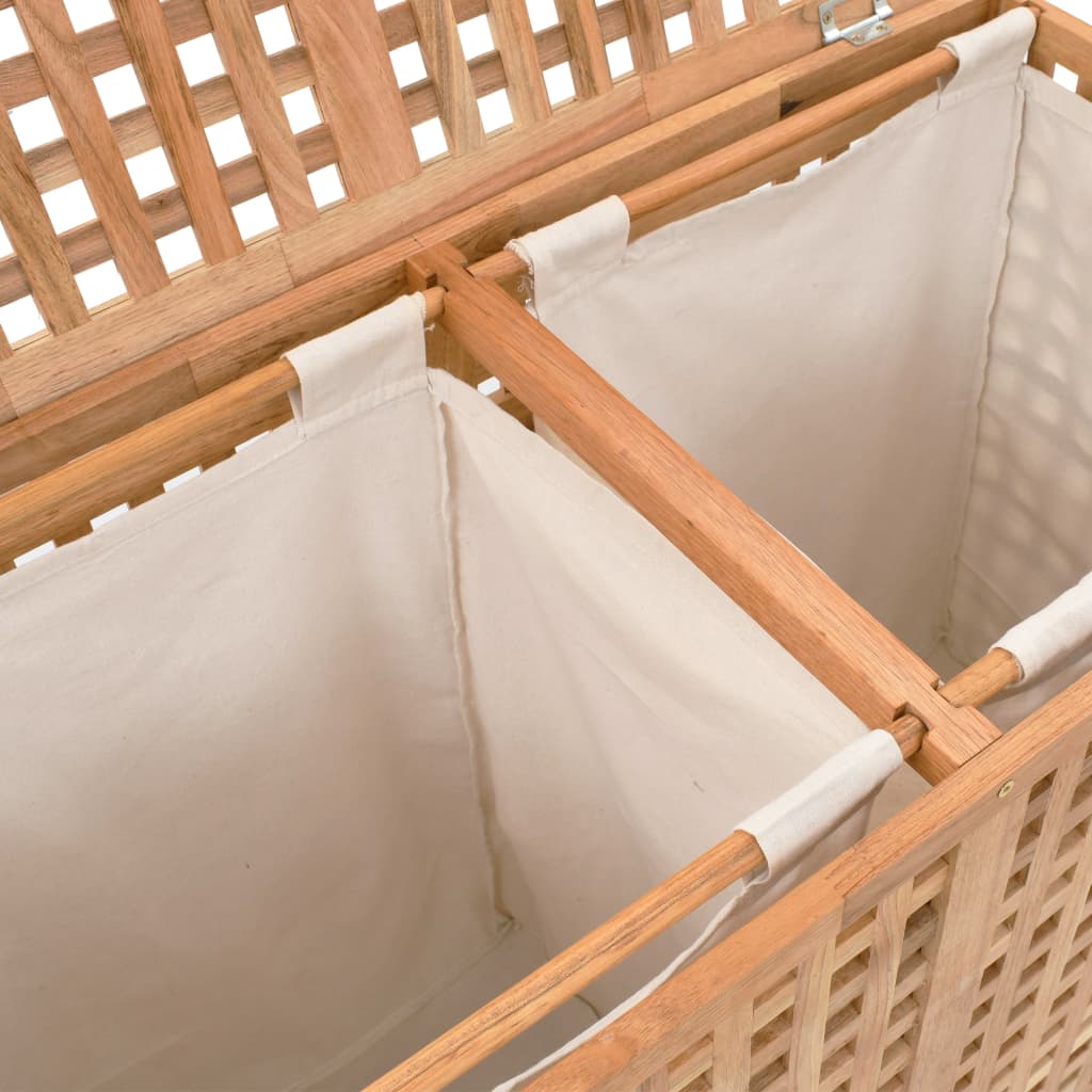 Wasmand 87,5x46x67 massief walnotenhout