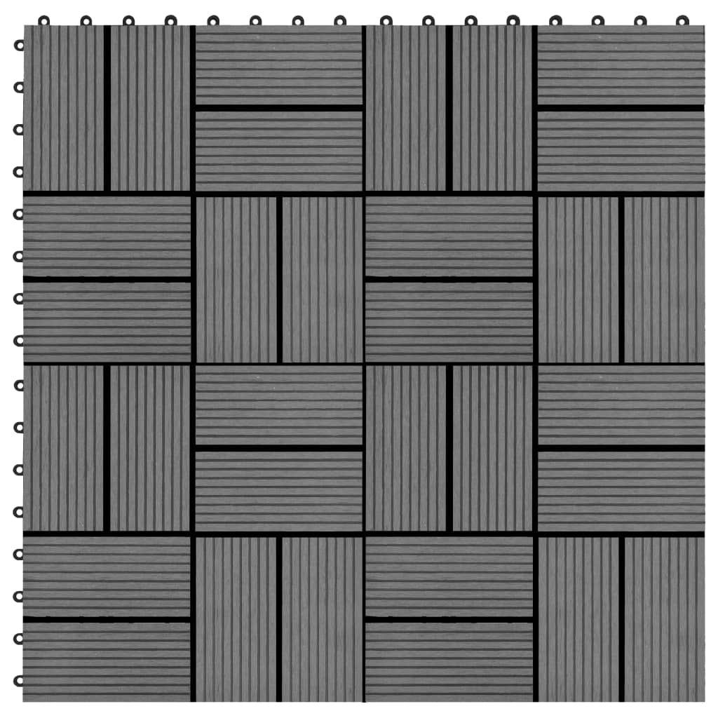 22 st Terrastegels 30x30 cm 2 m² HKC grijs