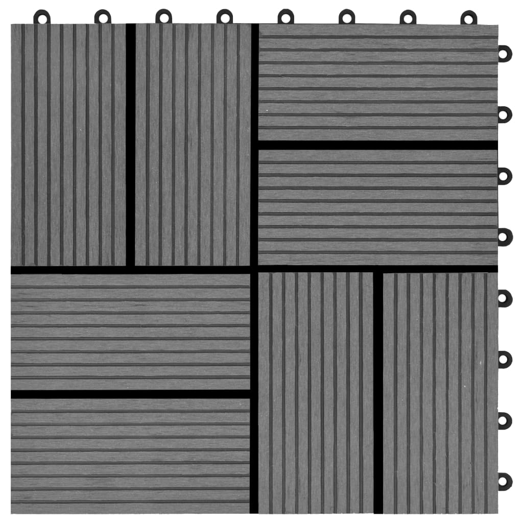 22 st Terrastegels 30x30 cm 2 m² HKC grijs