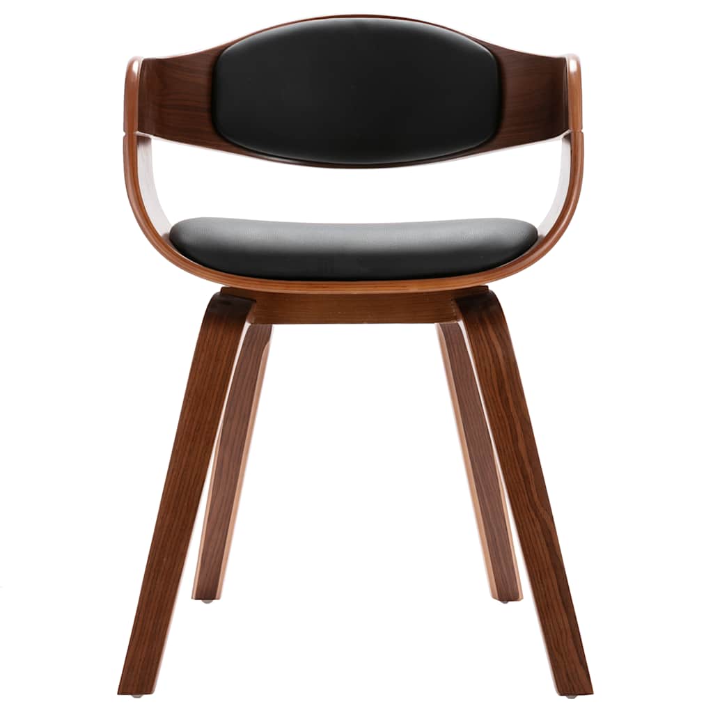 Eetkamerstoelen 2 st gebogen hout en kunstleer