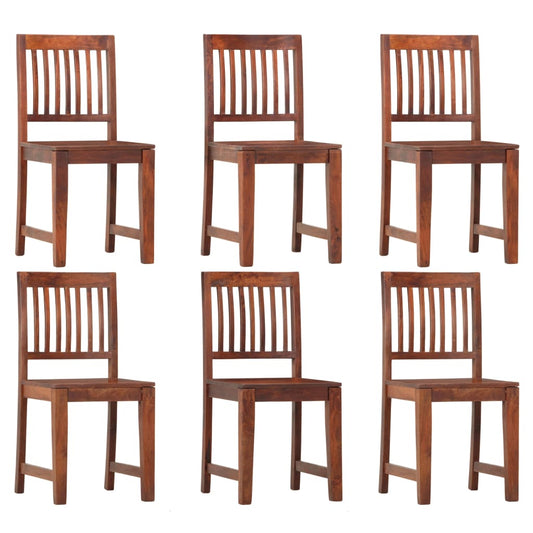 Eetkamerstoelen 6 st massief mangohout
