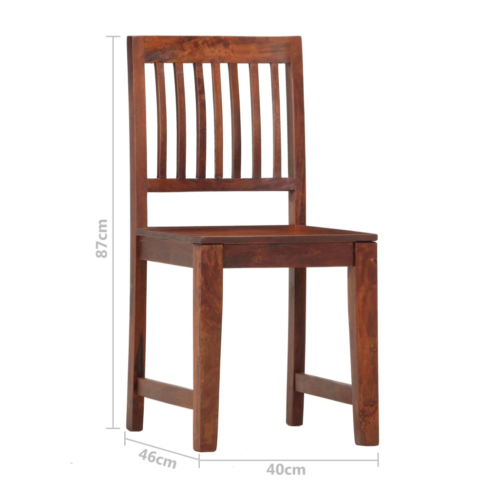 Eetkamerstoelen 6 st massief mangohout