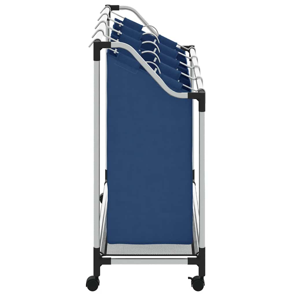 Wassorteerder met 4 zakken staal blauw