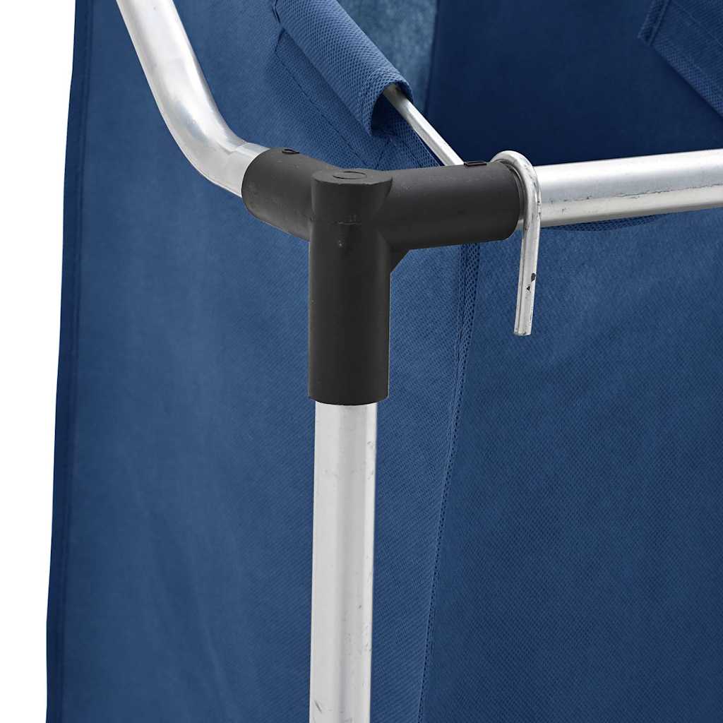 Wassorteerder met 4 zakken staal blauw