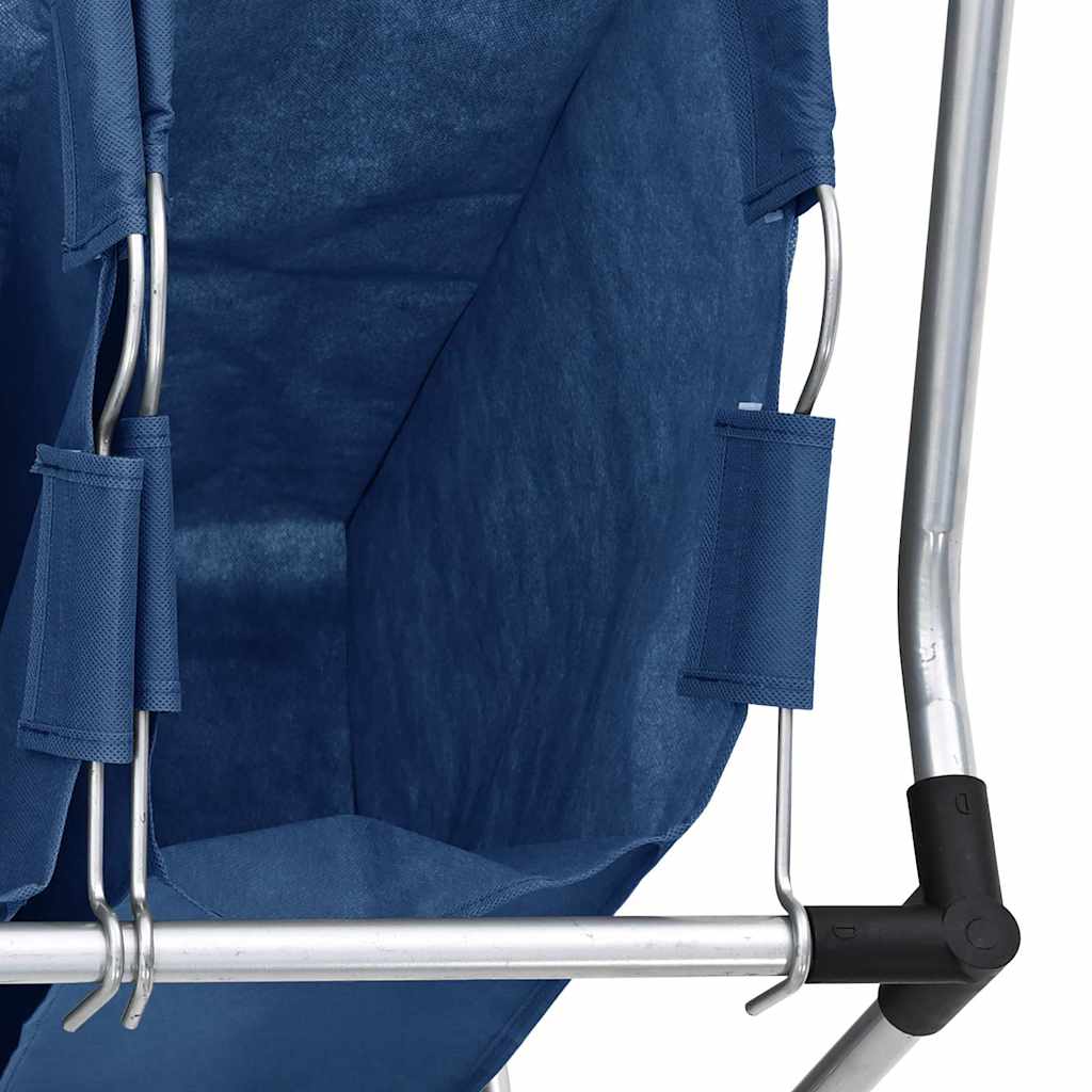 Wassorteerder met 4 zakken staal blauw