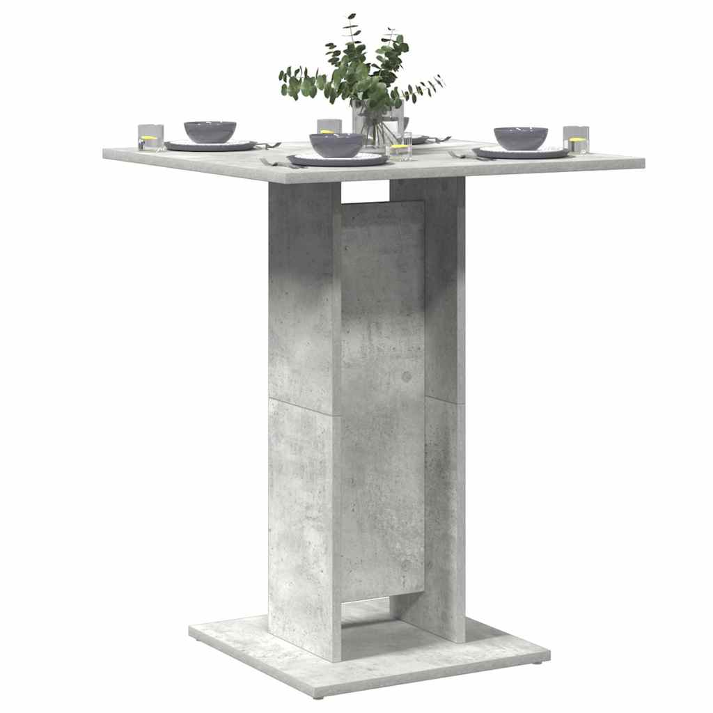 Bistrotafel 60x60x75 cm bewerkt hout betongrijs