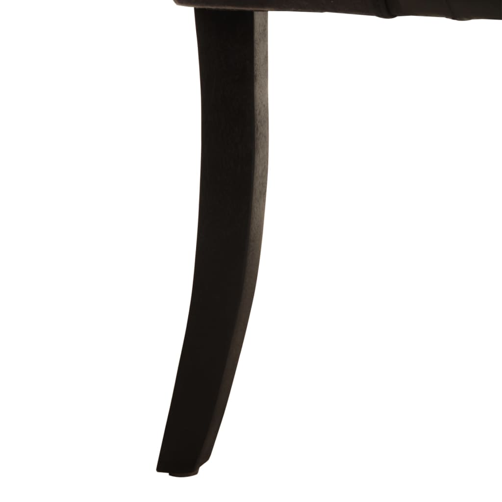 Eetkamerstoelen 2 st echt geitenleer zwart