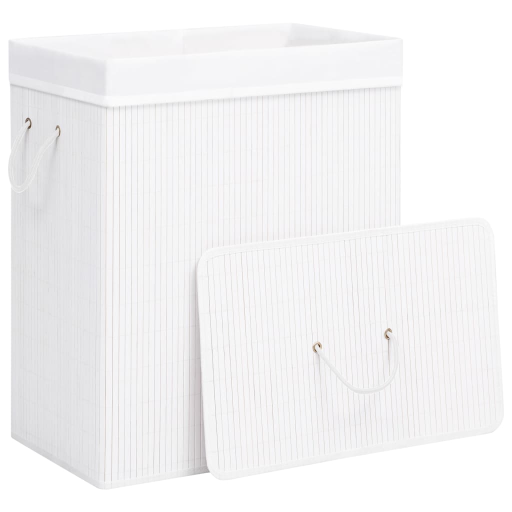 Wasmand met 1 vak 83 L bamboe wit