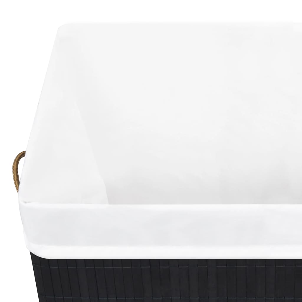 Wasmand met 1 vak 83 L bamboe zwart