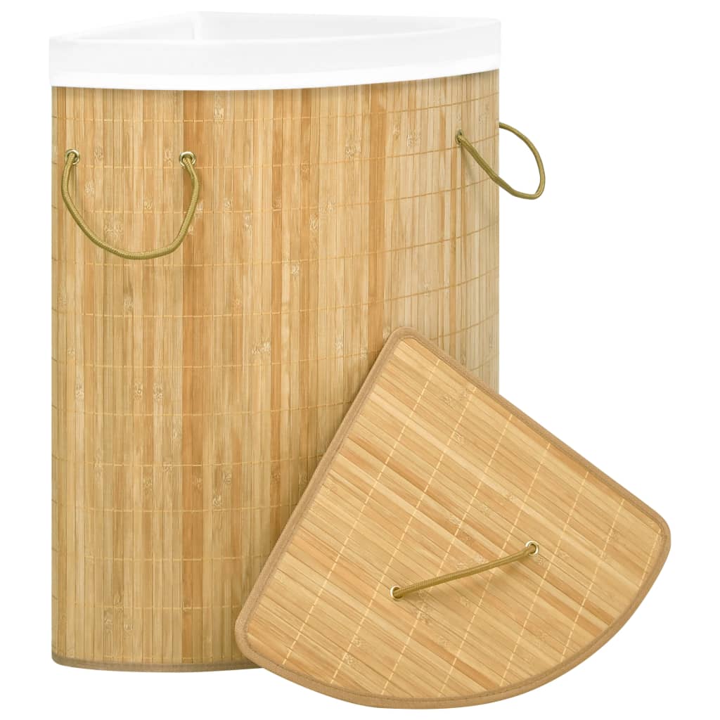 Hoekwasmand 60 L bamboe