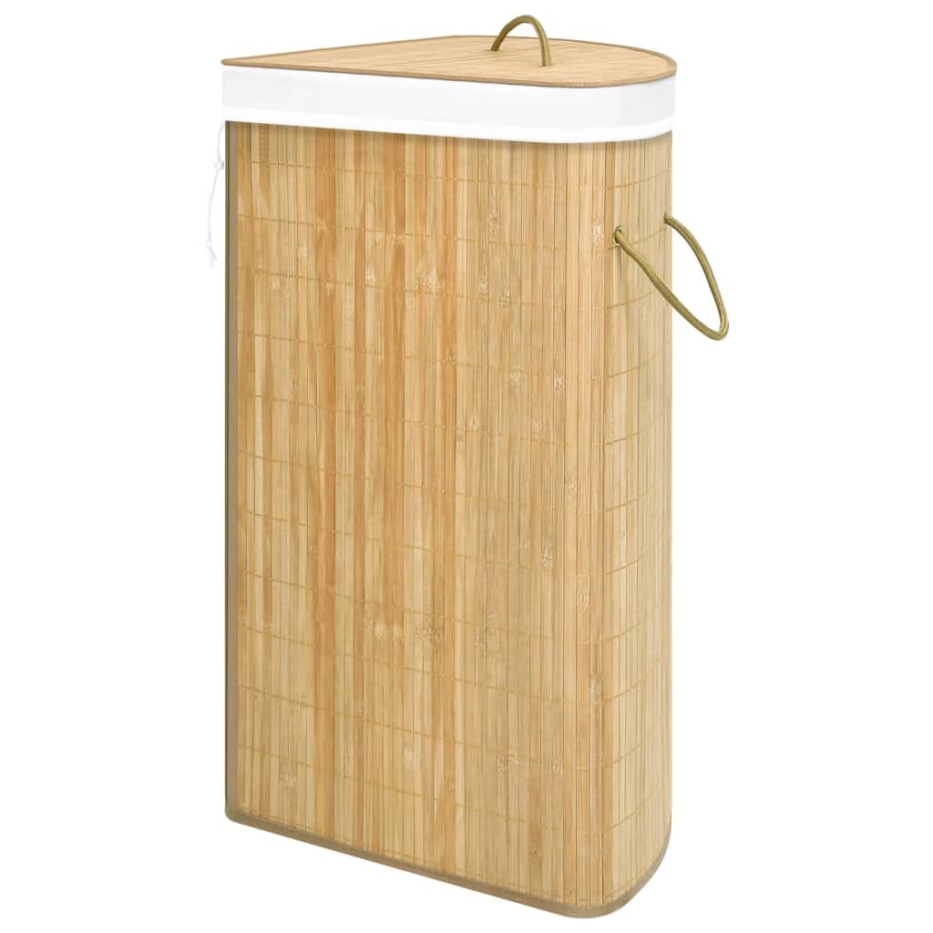 Hoekwasmand 60 L bamboe