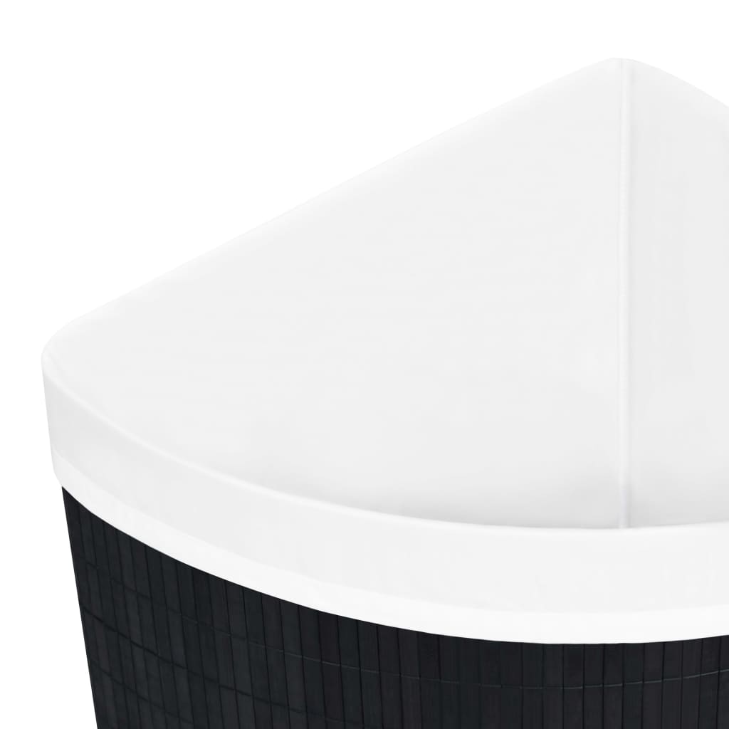 Hoekwasmand 60 L bamboe zwart