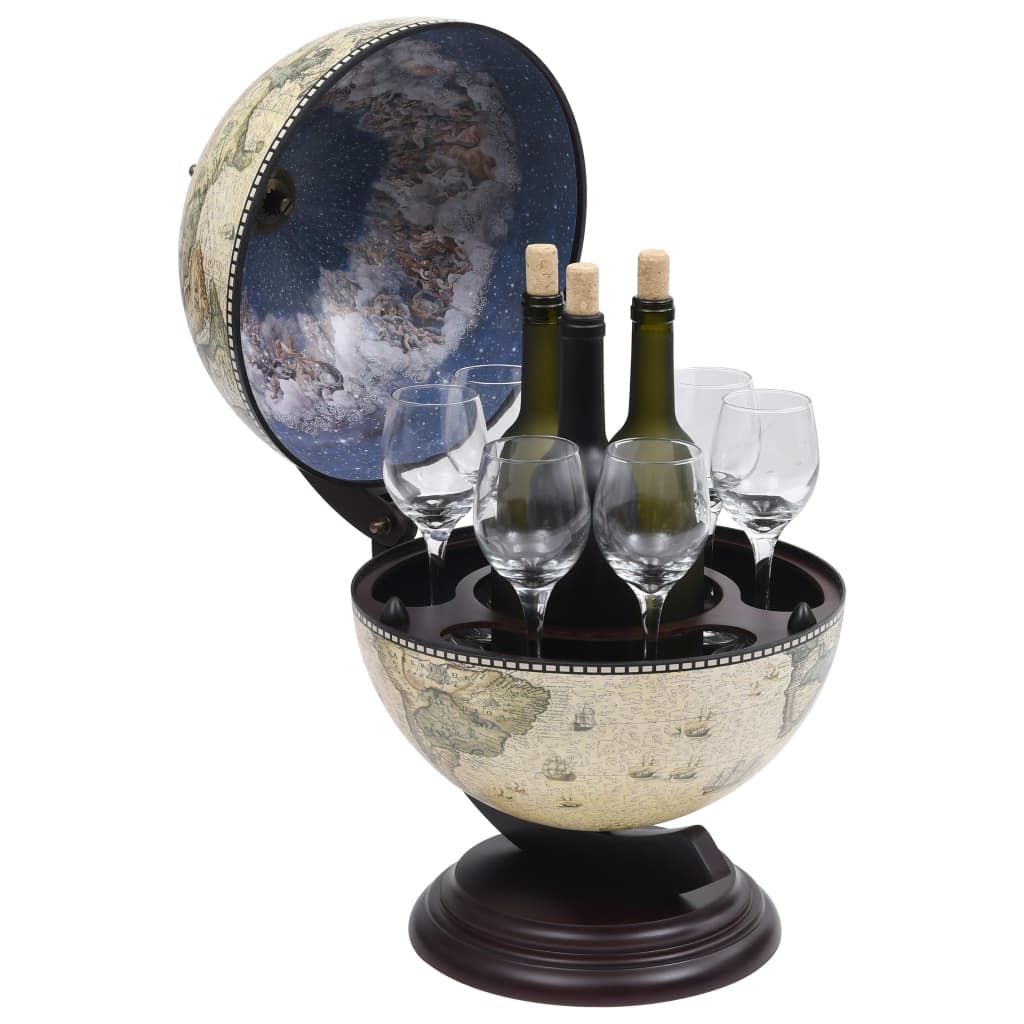 Globebar tafelmodel eucalyptushout groen