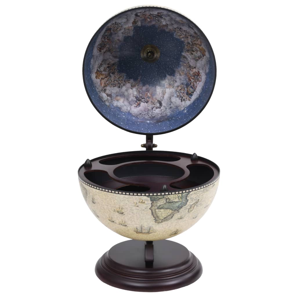 Globebar tafelmodel eucalyptushout groen