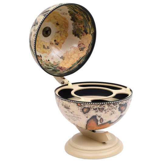 Globebar tafelmodel eucalyptushout wit