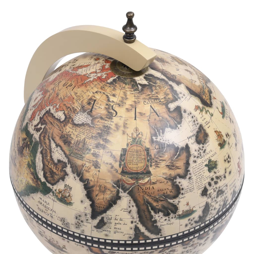 Globebar tafelmodel eucalyptushout wit