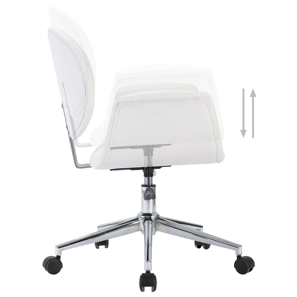 Eetkamerstoelen draaibaar 4 st kunstleer wit