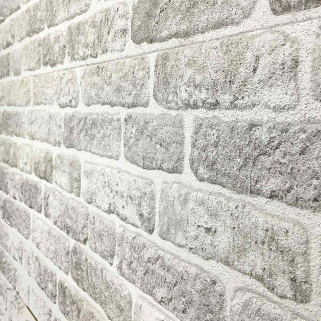 10 st Wandpanelen 3D lichtgrijze baksteen EPS