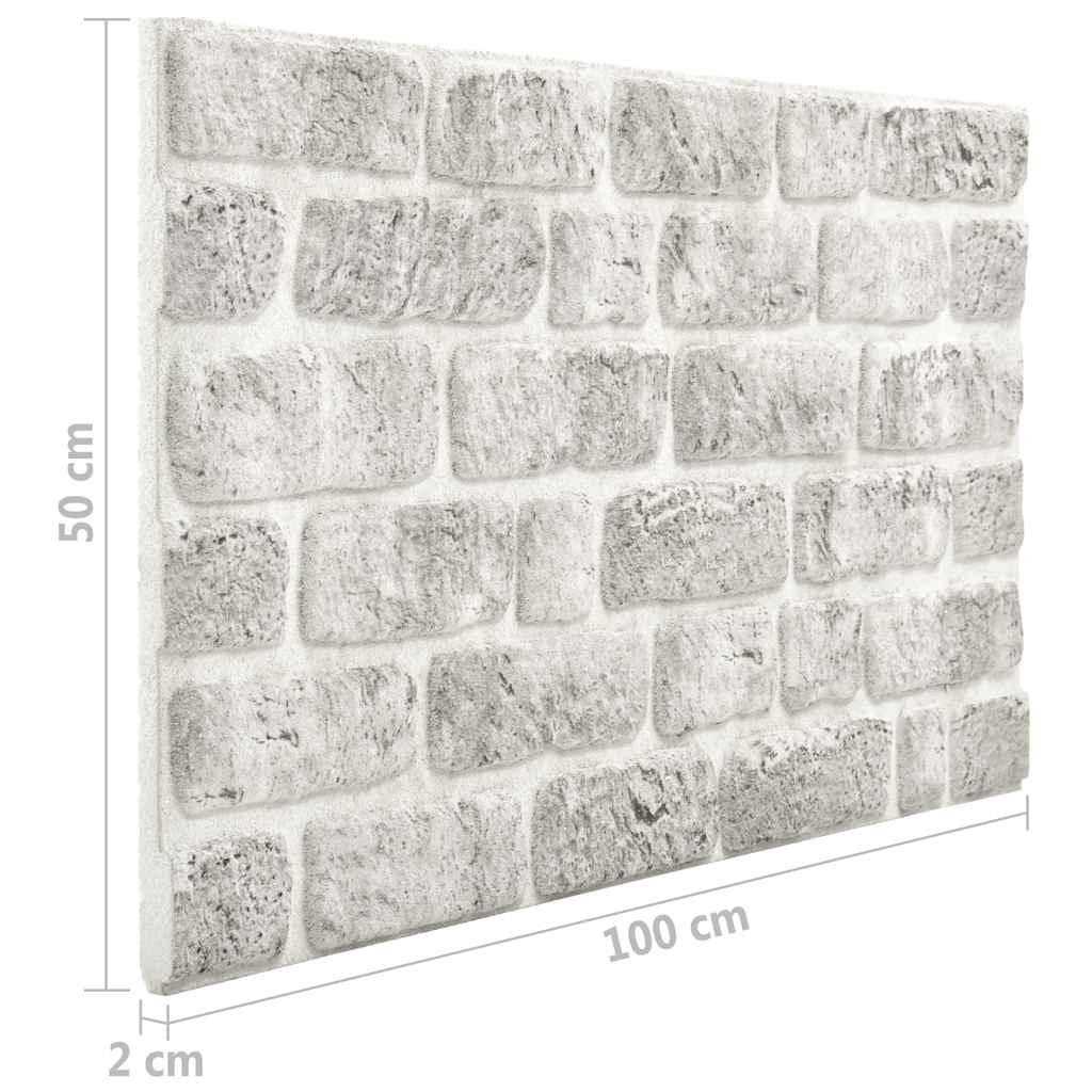 10 st Wandpanelen 3D lichtgrijze baksteen EPS