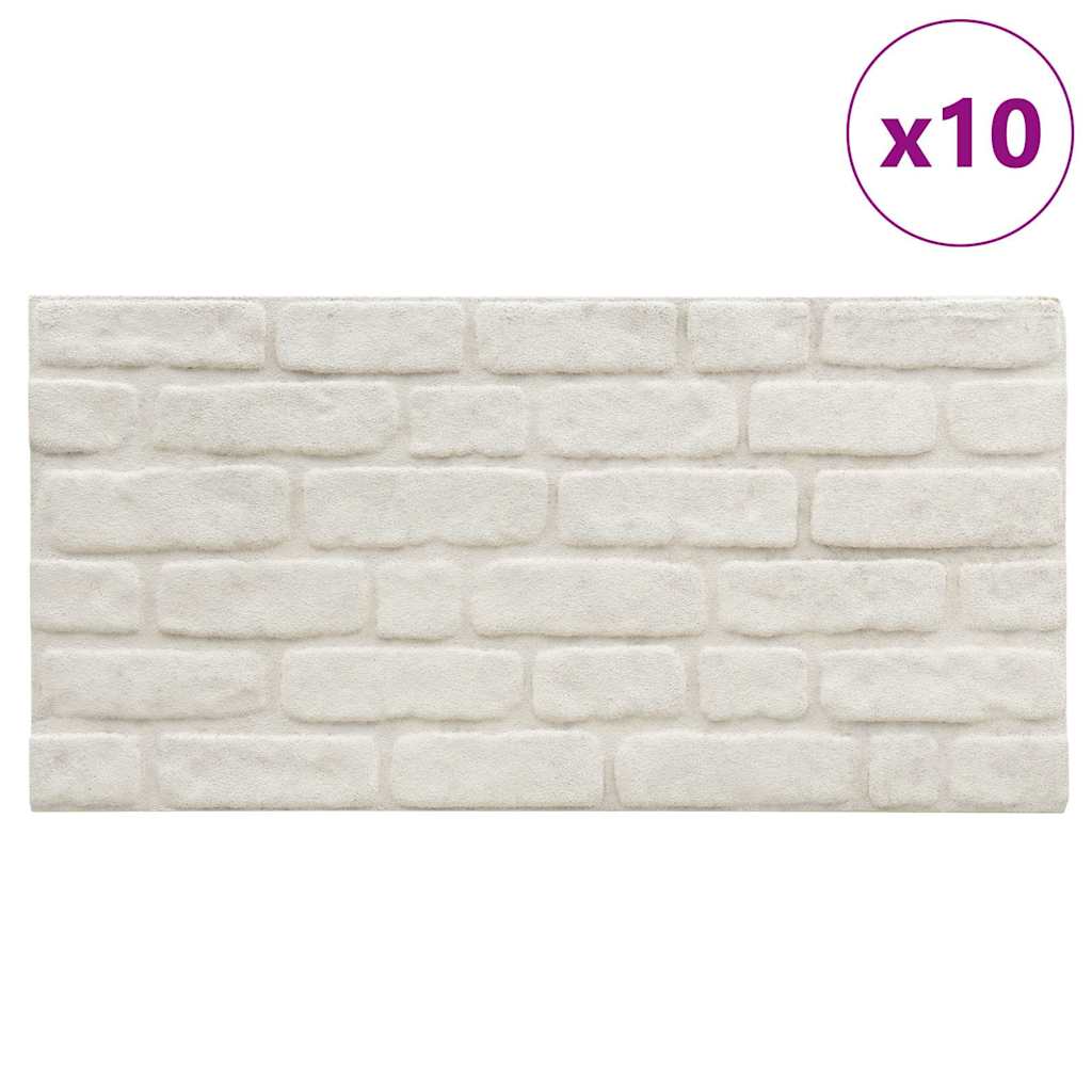 10 st Wandpanelen 3D witte baksteen EPS