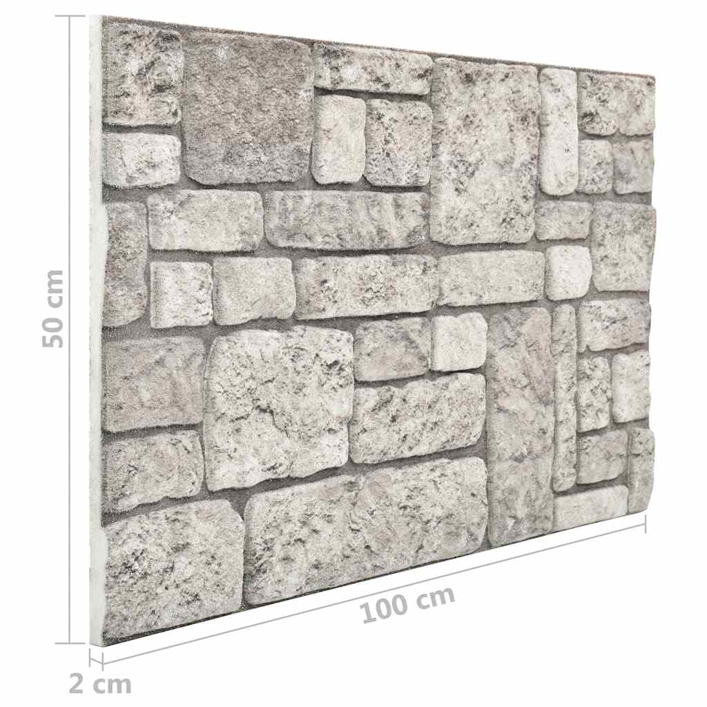 10 st Wandpanelen 3D grijze baksteen EPS