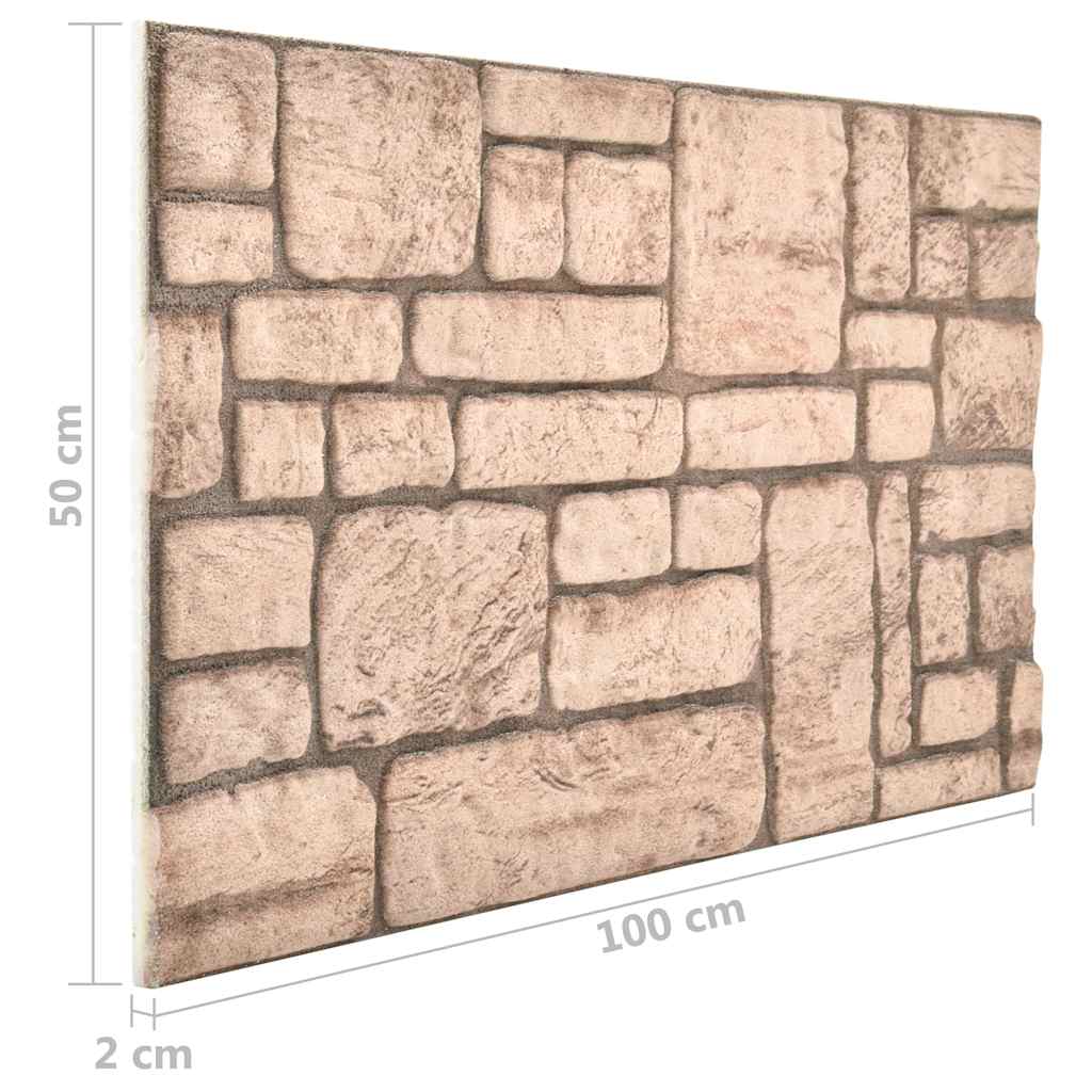 10 st Wandpanelen 3D beige baksteen EPS