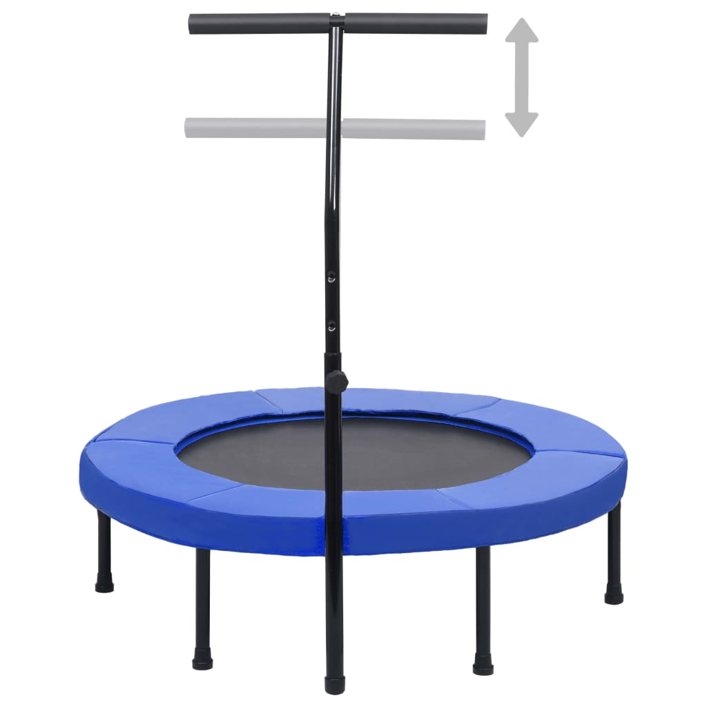 Fitnesstrampoline met handgreep en veiligheidsmat 102 cm