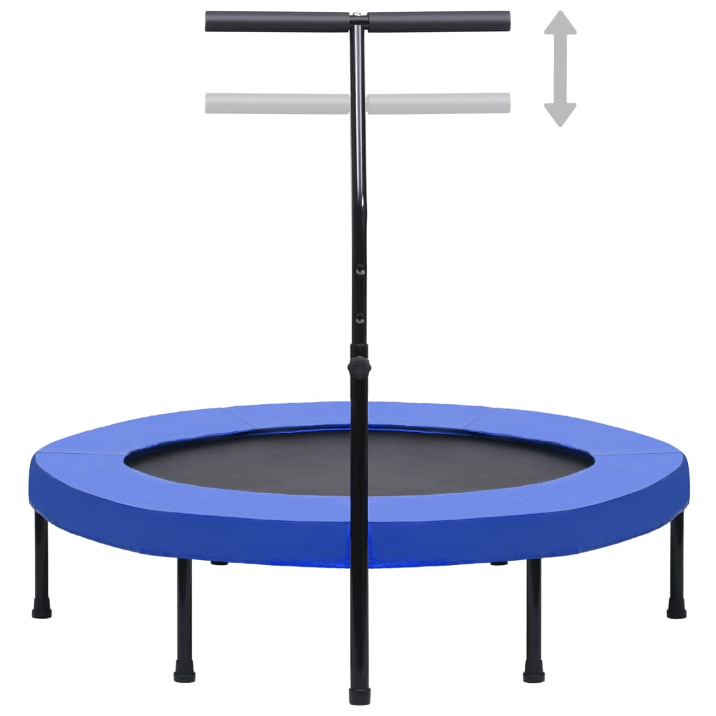 Fitnesstrampoline met handgreep en veiligheidsmat 122 cm