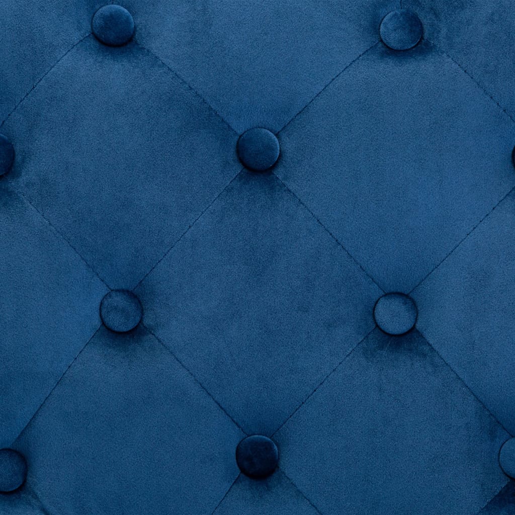 Eetkamerstoelen 6 st fluweel blauw
