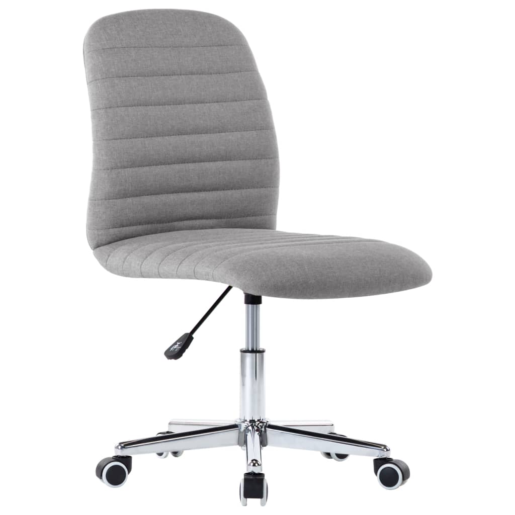 Eetkamerstoelen 4 st stof lichtgrijs