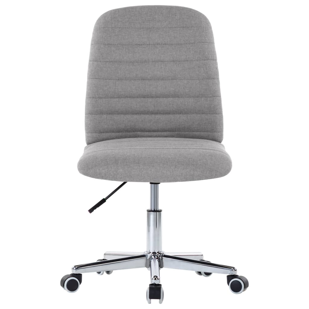 Eetkamerstoelen 4 st stof lichtgrijs