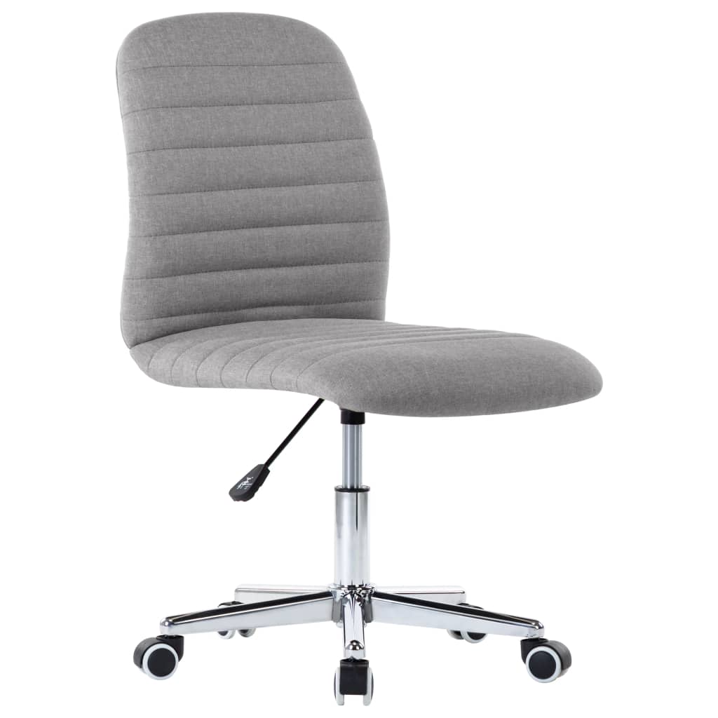 Eetkamerstoelen 6 st stof lichtgrijs