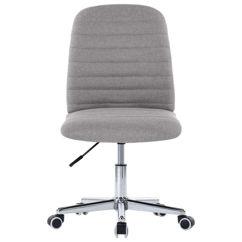 Eetkamerstoelen 6 st stof lichtgrijs