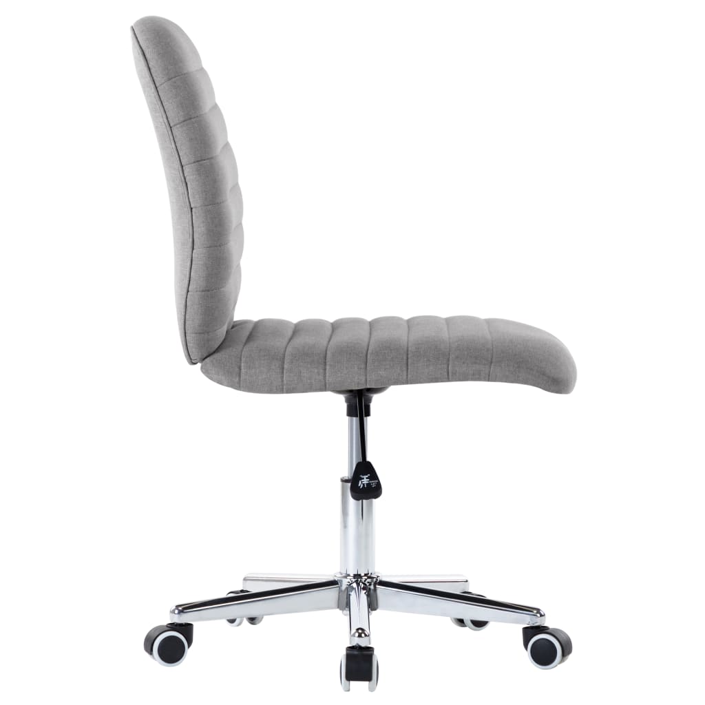 Eetkamerstoelen 6 st stof lichtgrijs